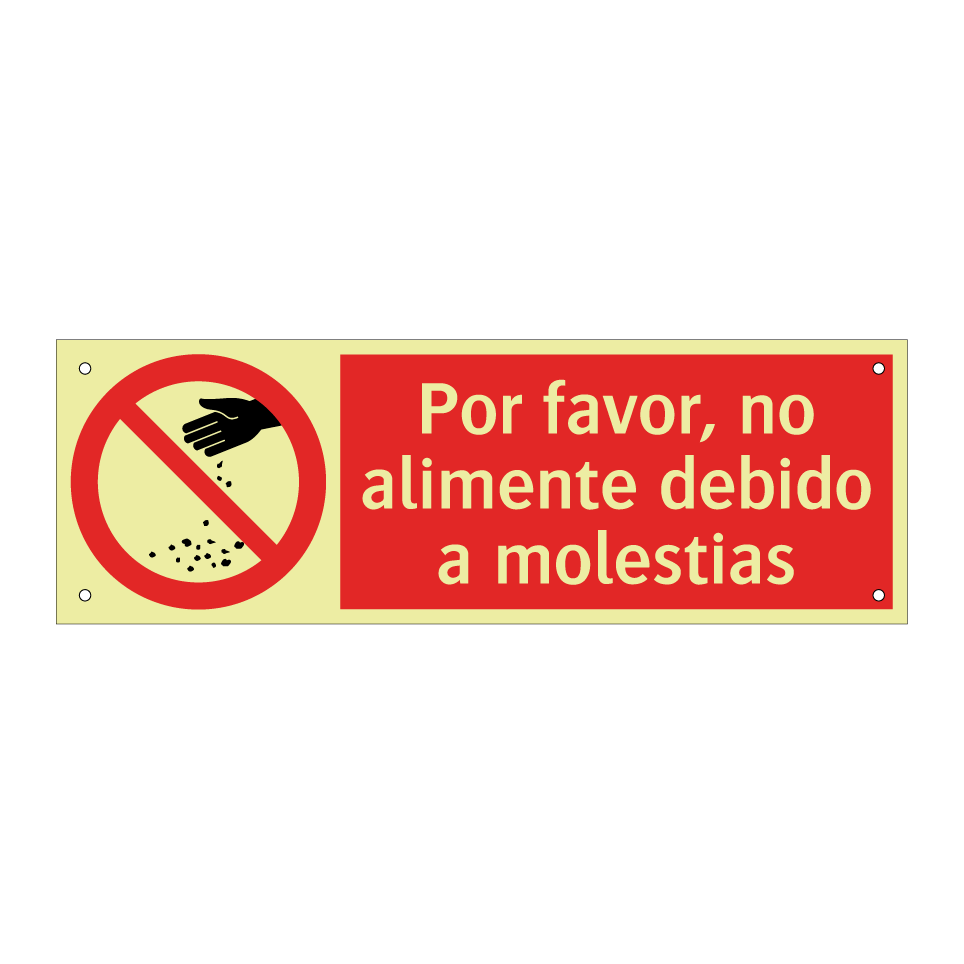 Por favor, no alimente debido a molestias