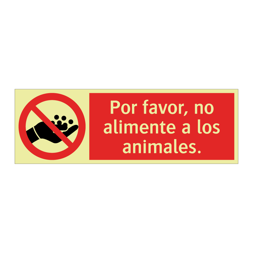 Por favor, no alimente a los animales.