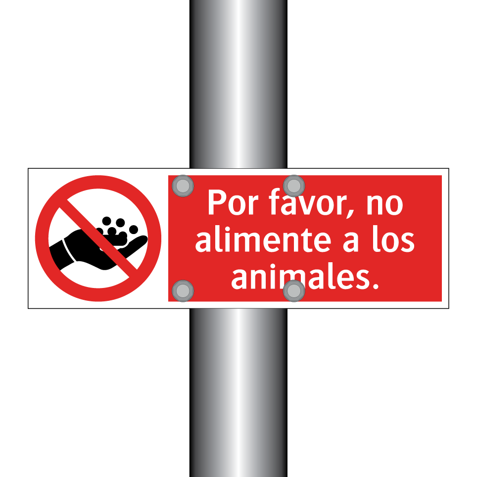 Por favor, no alimente a los animales.