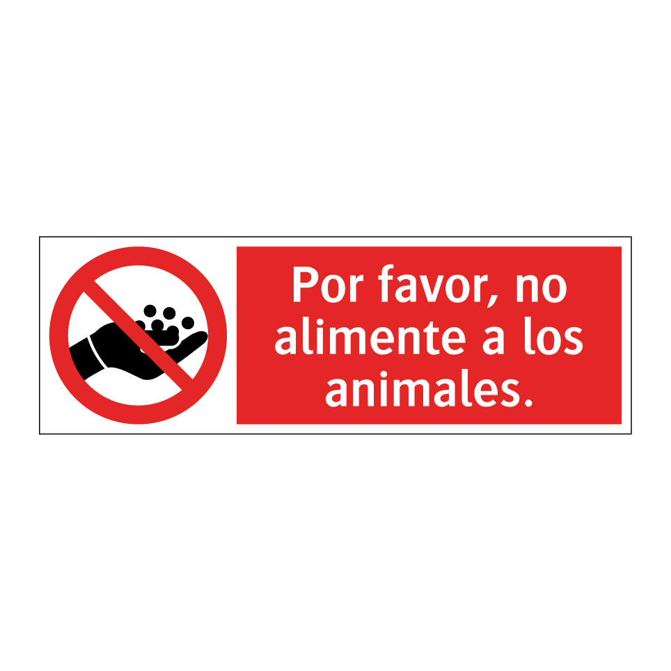Por favor, no alimente a los animales.