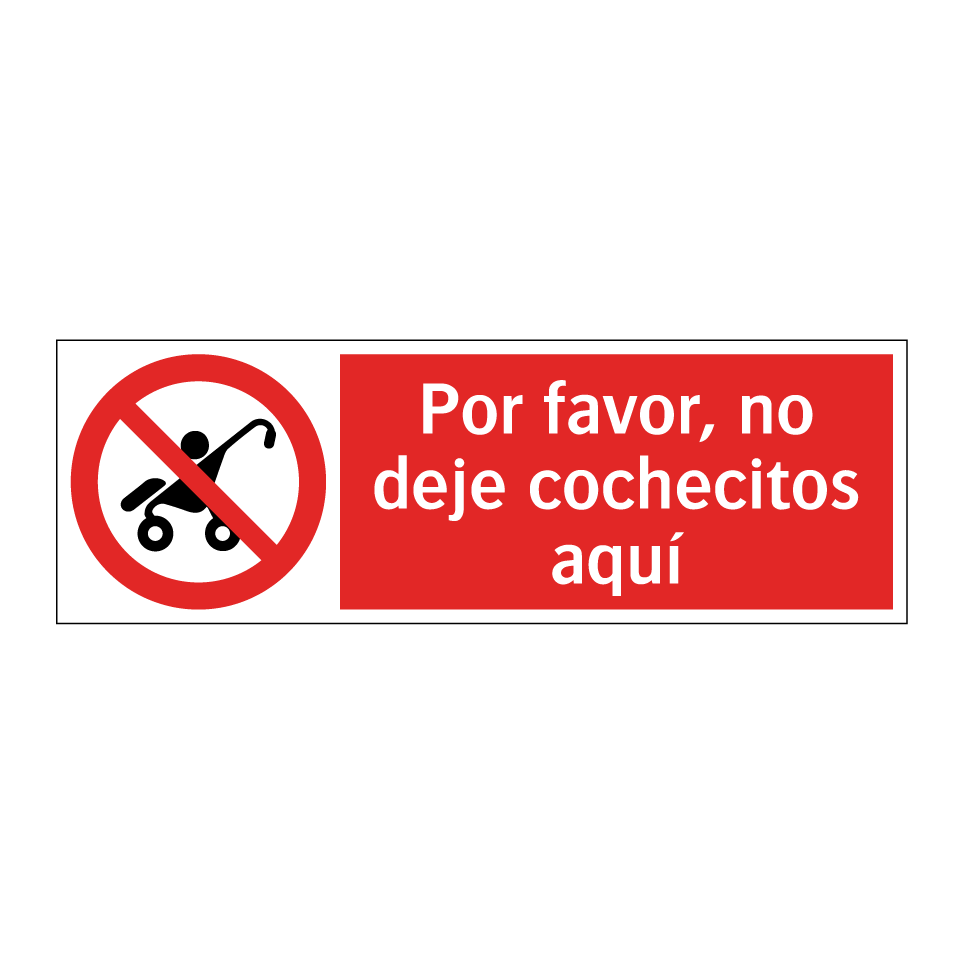 Por favor, no deje cochecitos aquí