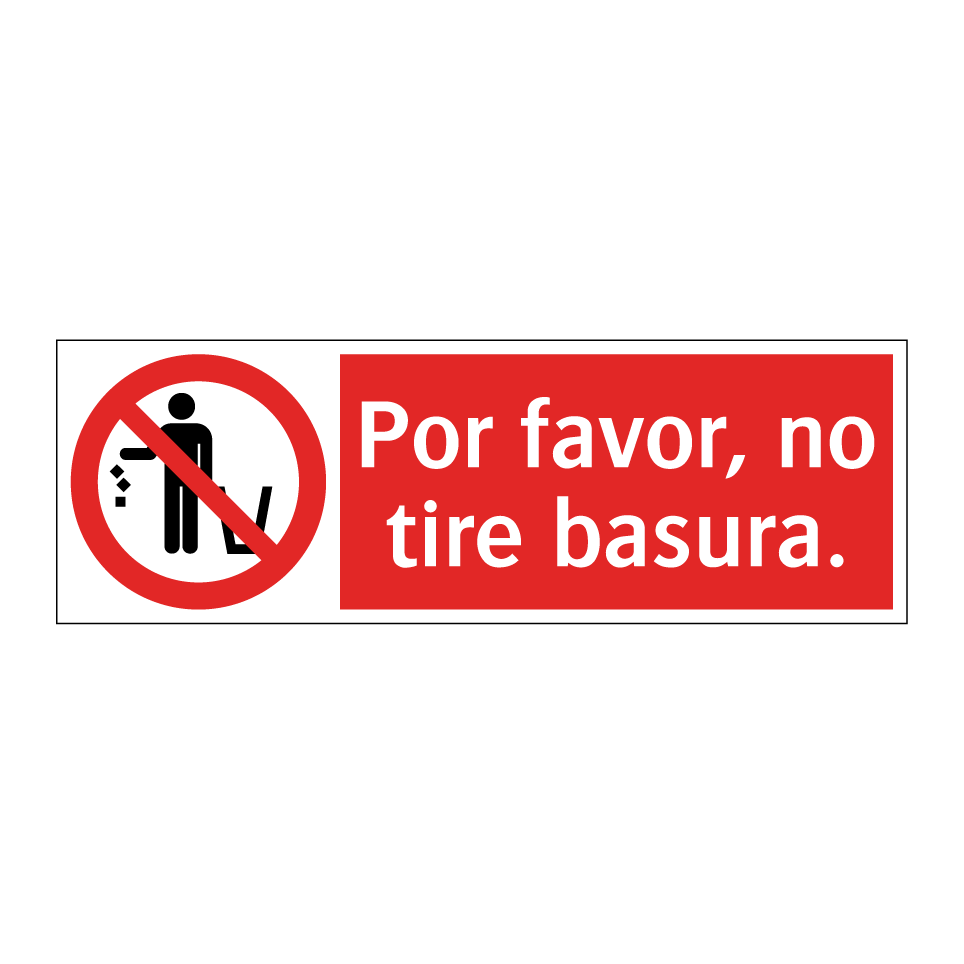 Por favor, no tire basura.