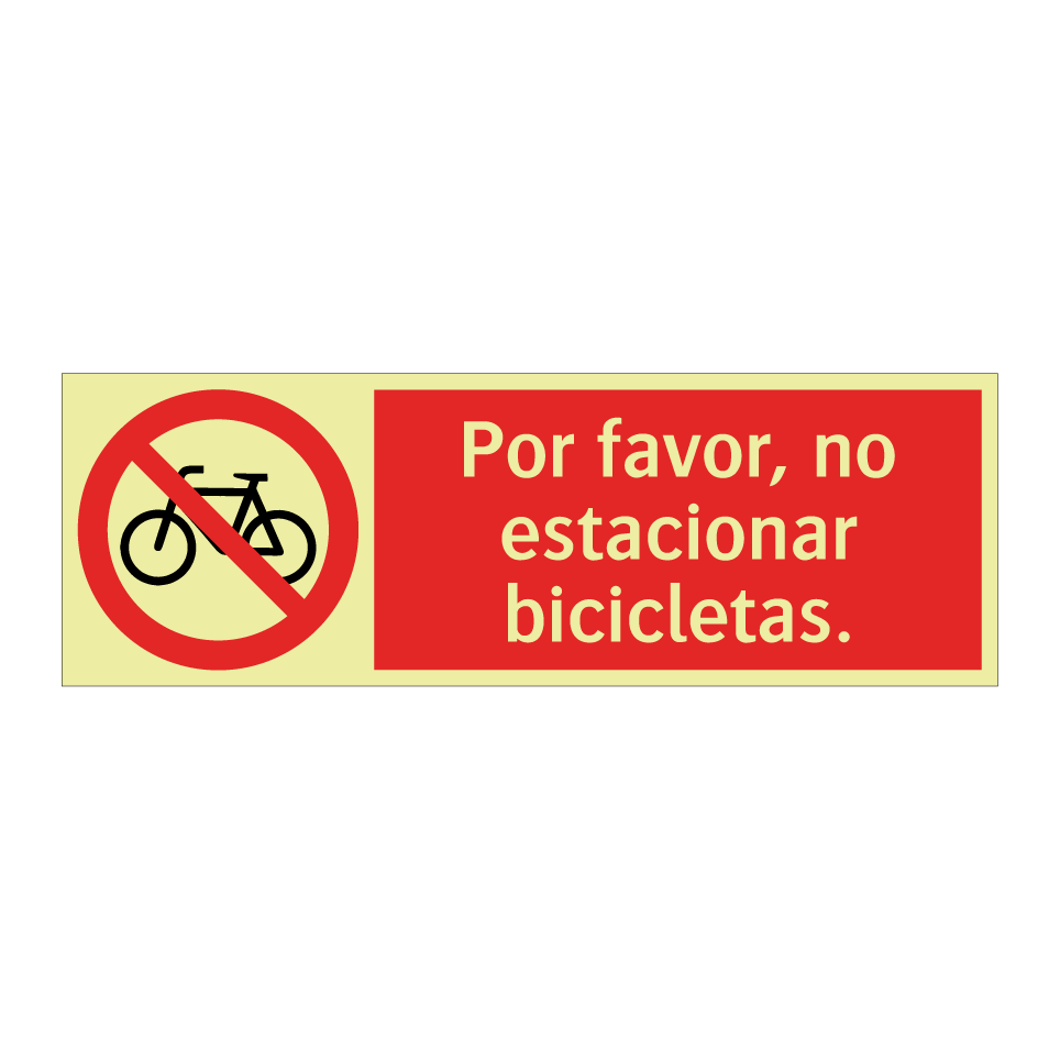Por favor, no estacionar bicicletas.