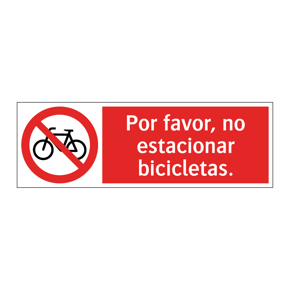 Por favor, no estacionar bicicletas.