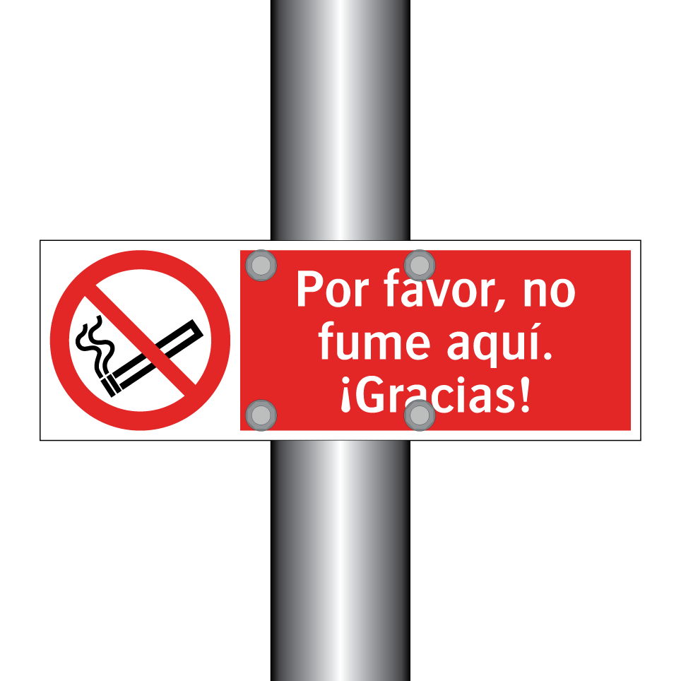 Por favor, no fume aquí. ¡Gracias!
