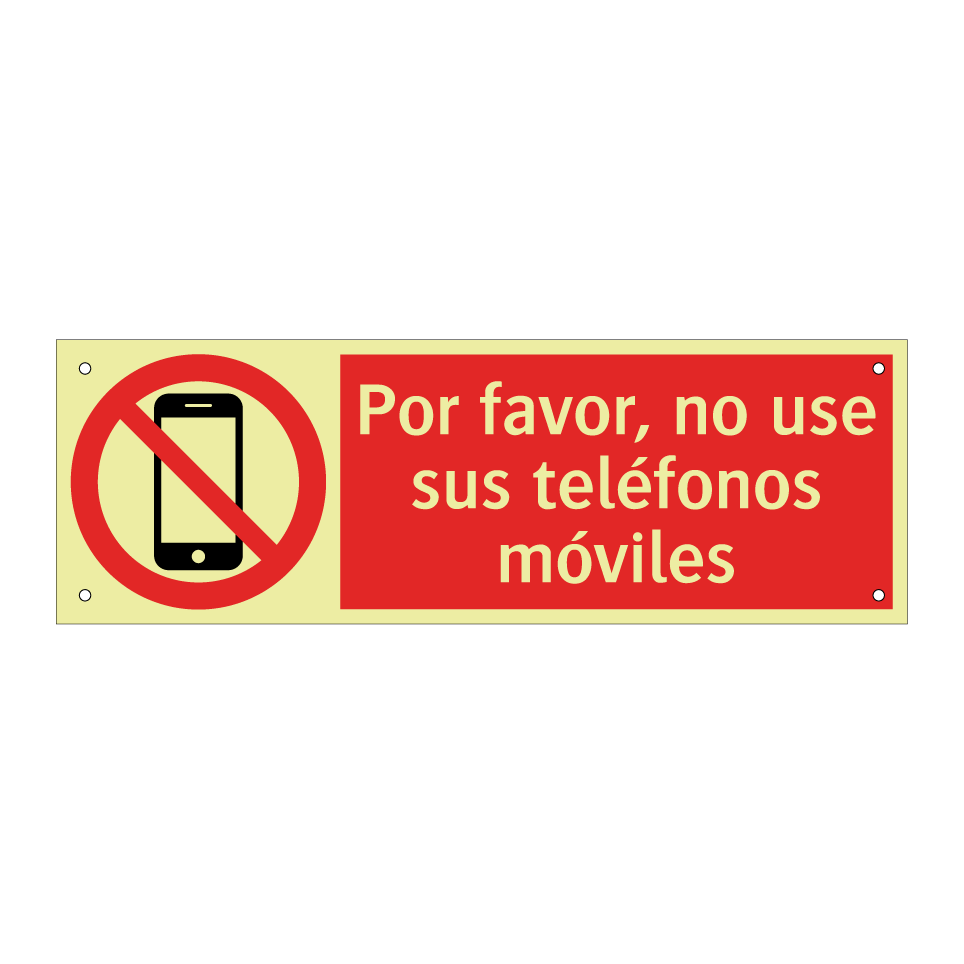 Por favor, no use sus teléfonos móviles