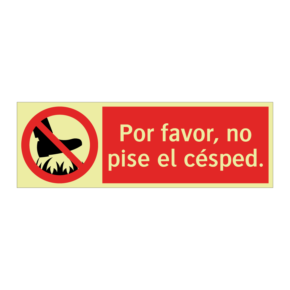 Por favor, no pise el césped.