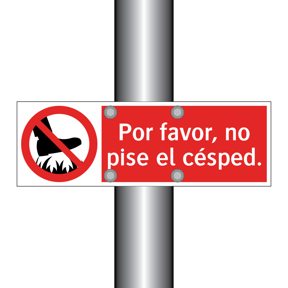 Por favor, no pise el césped.