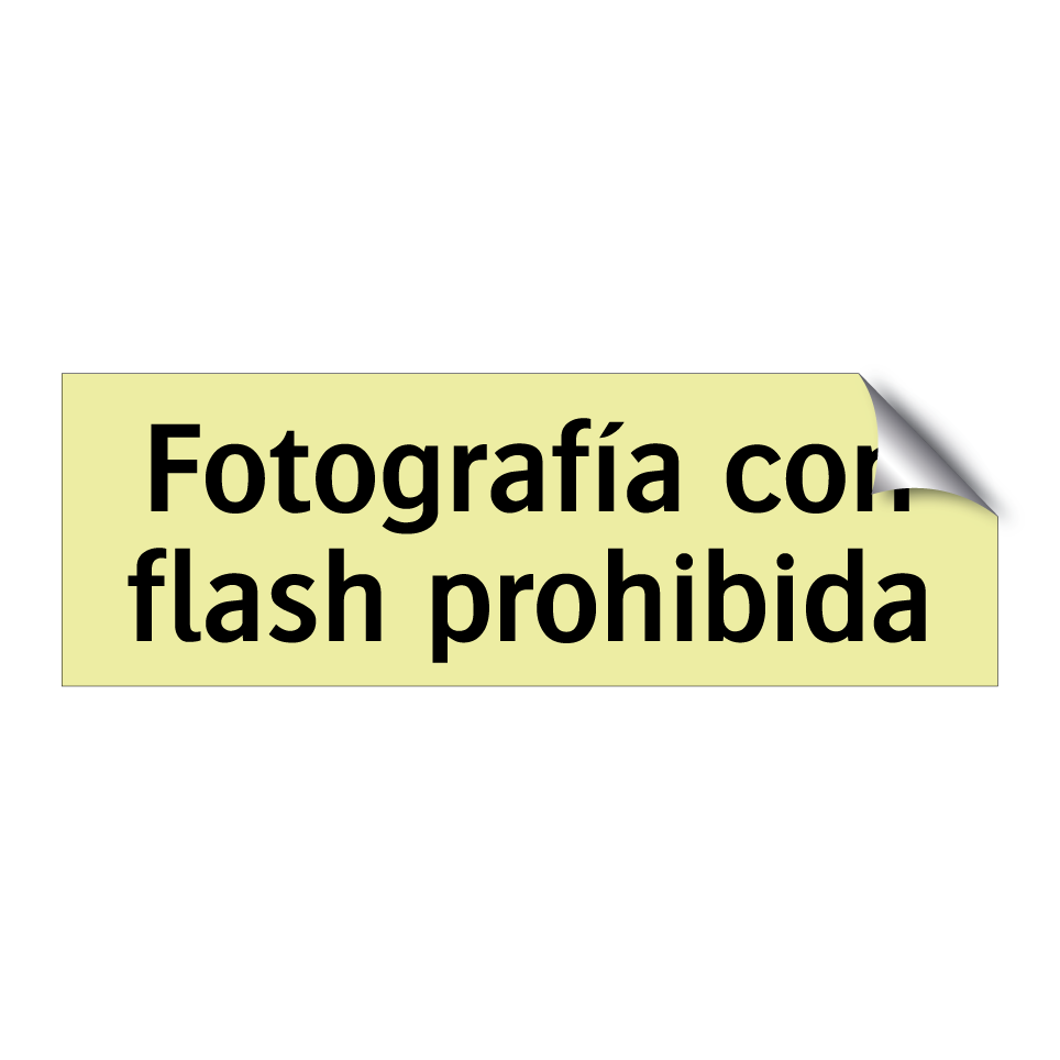 Fotografía con flash prohibida