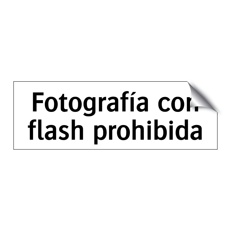 Fotografía con flash prohibida