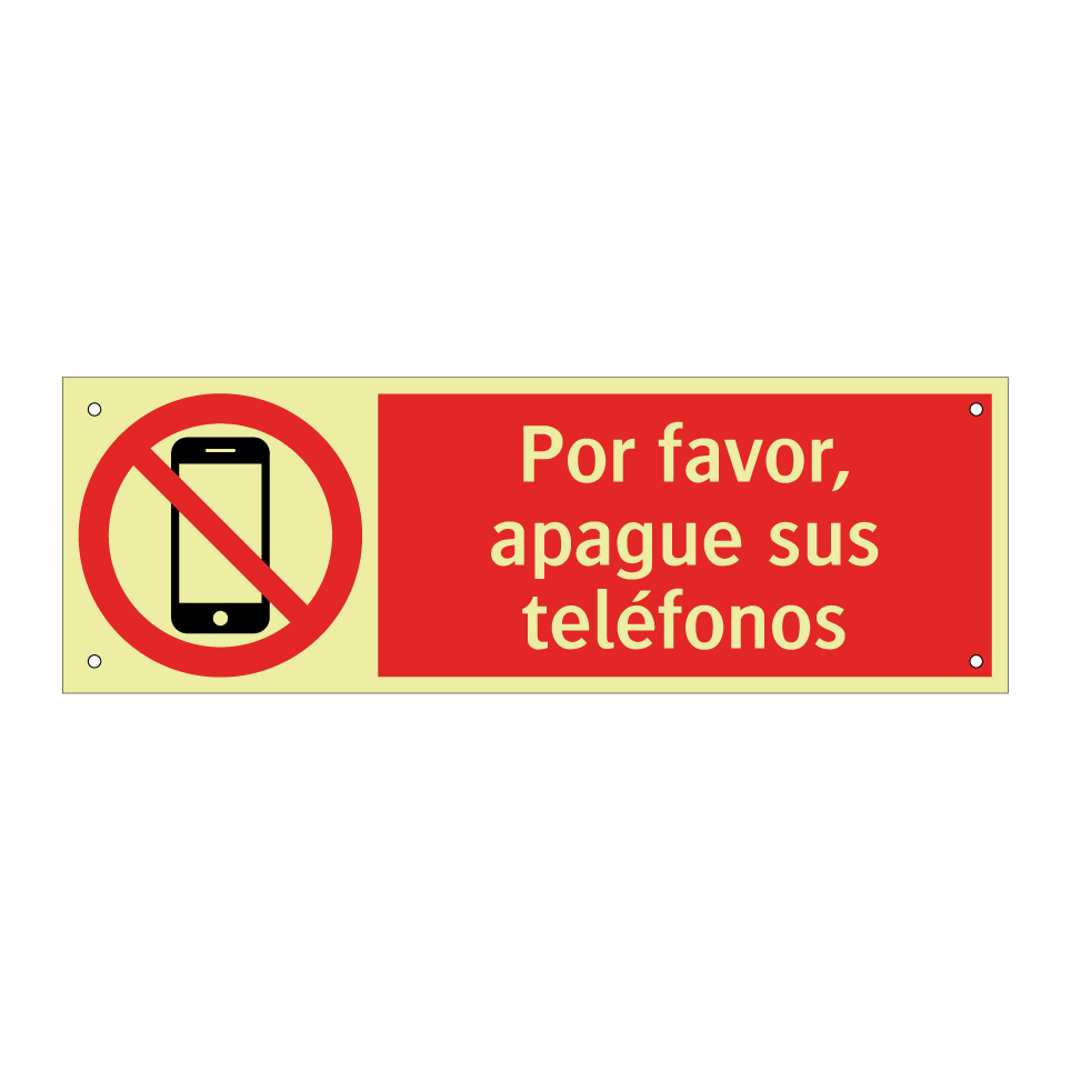 Por favor, apague sus teléfonos