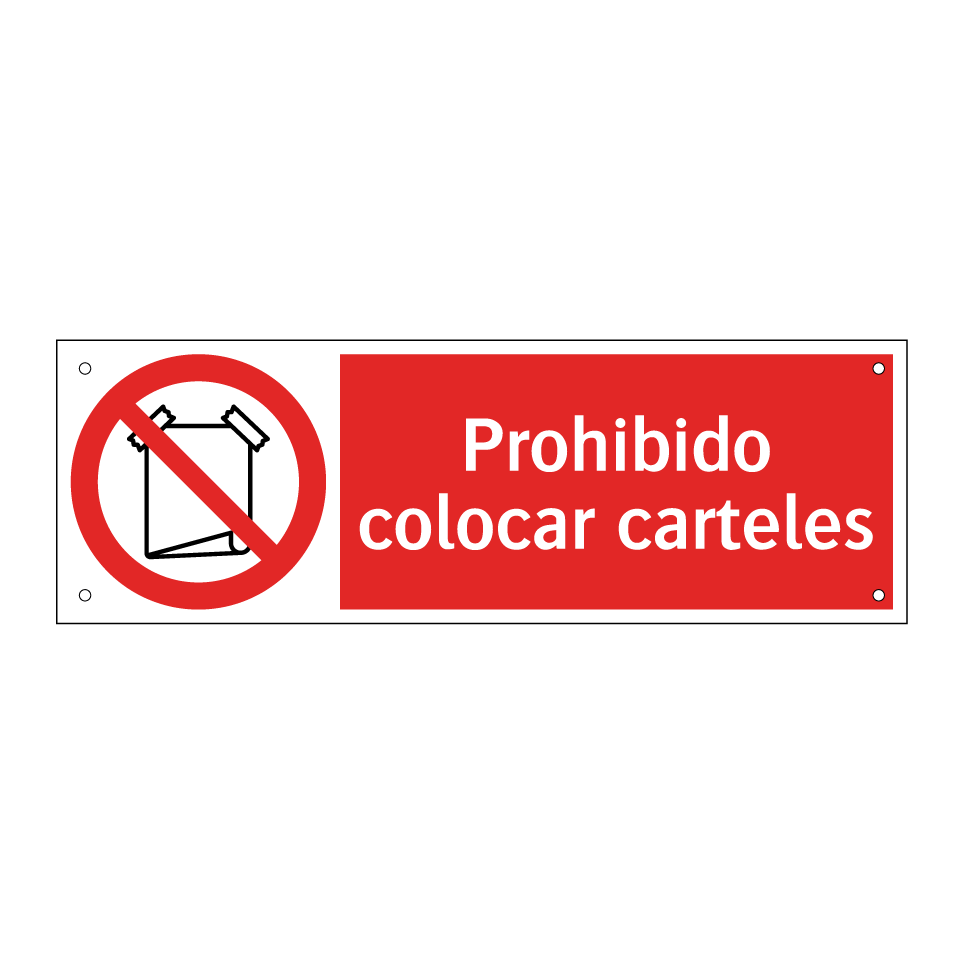 Prohibido colocar carteles