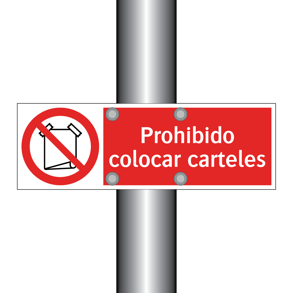 Prohibido colocar carteles