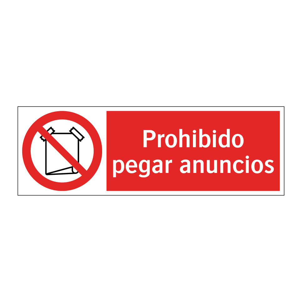 Prohibido pegar anuncios