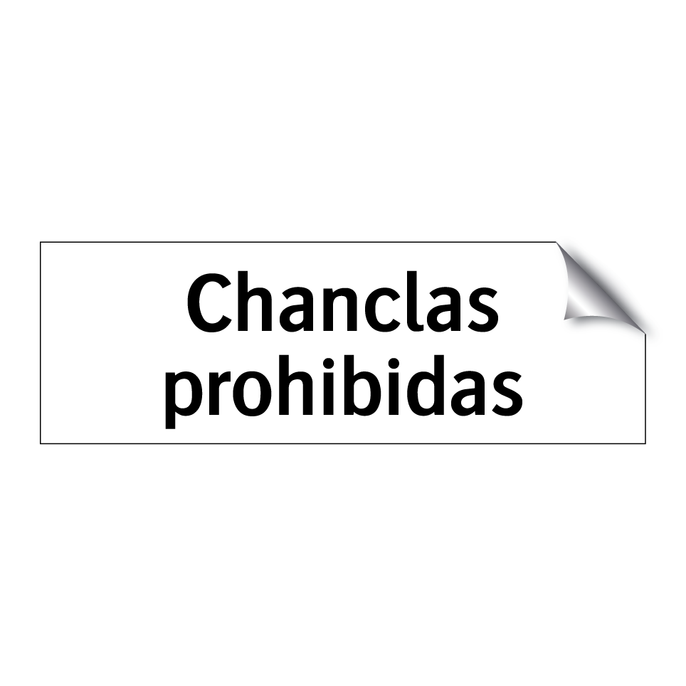 Chanclas prohibidas