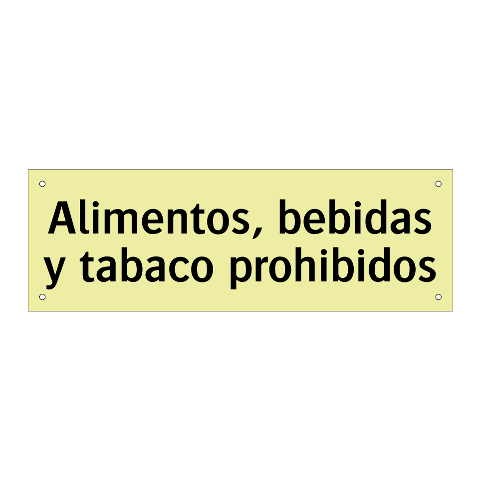 Alimentos, bebidas y tabaco prohibidos
