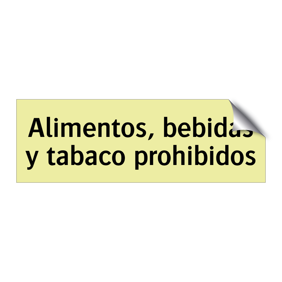 Alimentos, bebidas y tabaco prohibidos