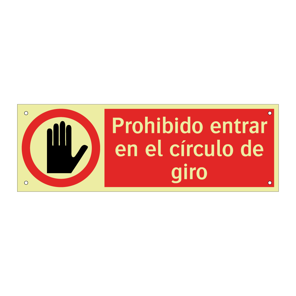 Prohibido entrar en el círculo de giro