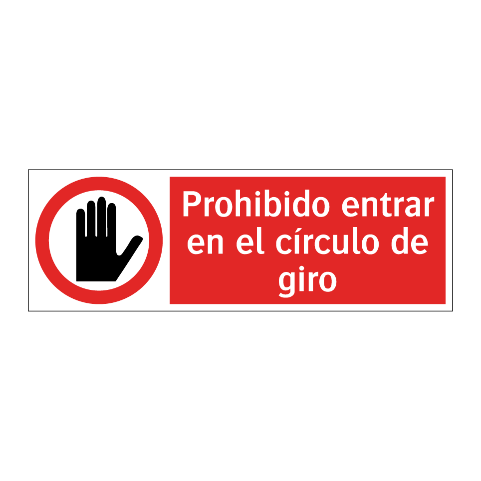 Prohibido entrar en el círculo de giro