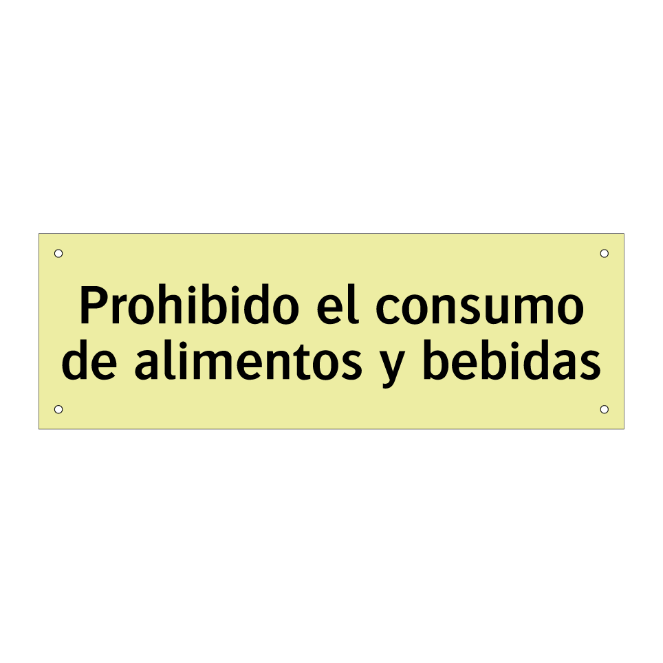 Prohibido el consumo de alimentos y bebidas