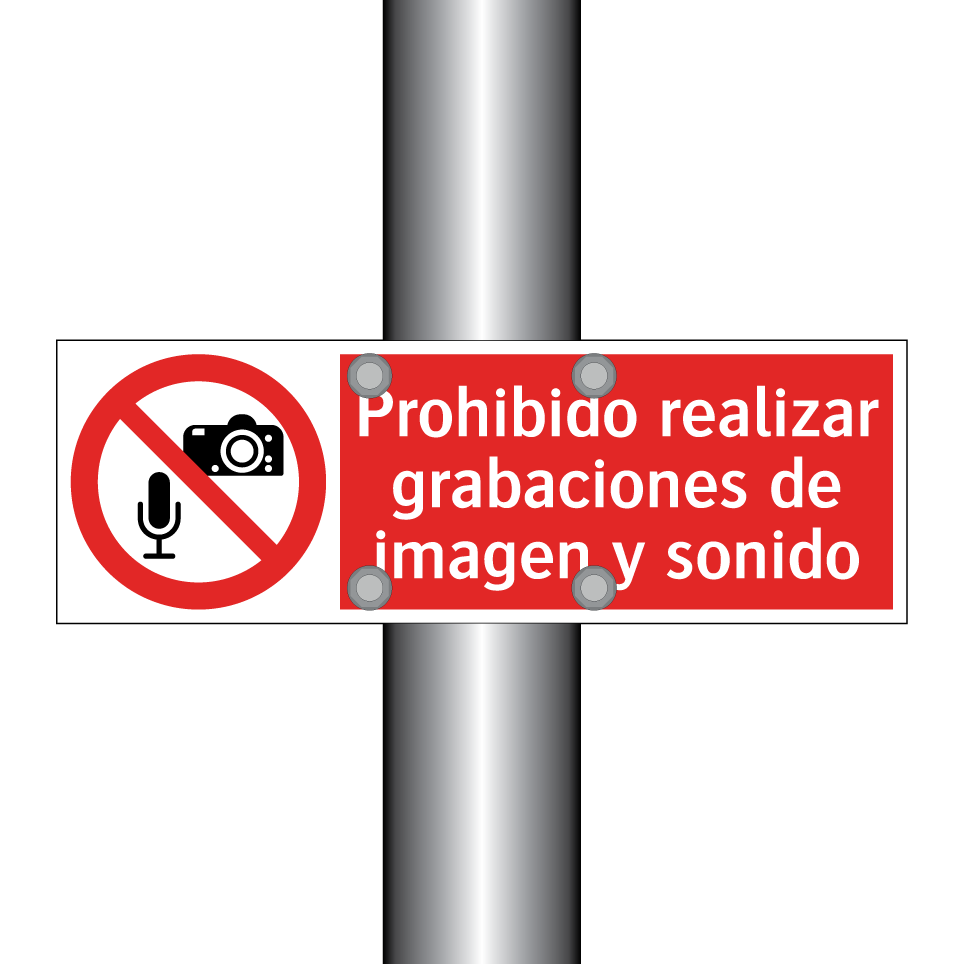 Prohibido realizar grabaciones de imagen y sonido