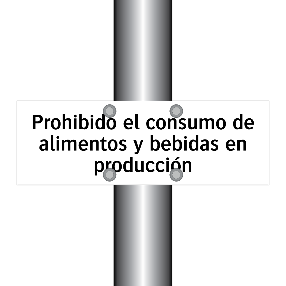 Prohibido el consumo de alimentos y bebidas en producción