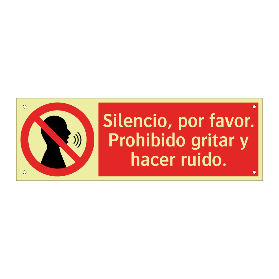 Silencio, por favor. Prohibido gritar y hacer ruido.