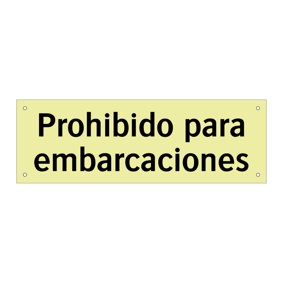 Prohibido para embarcaciones