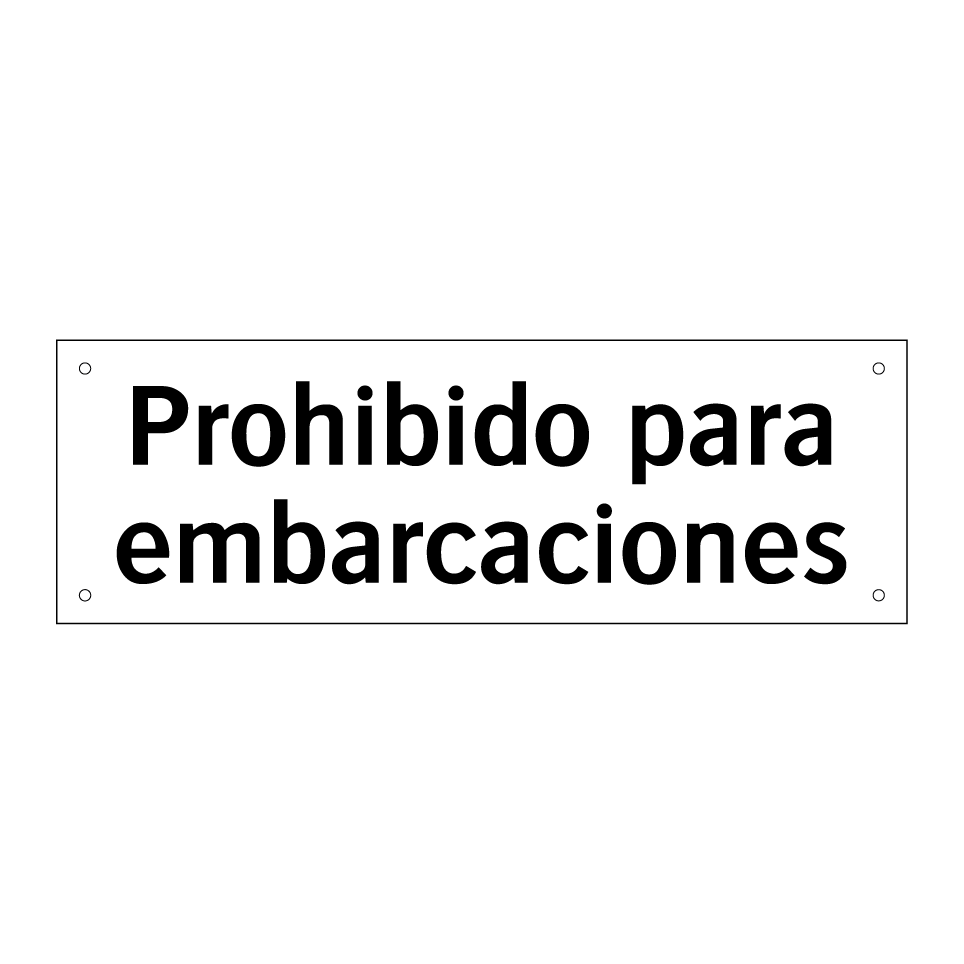 Prohibido para embarcaciones