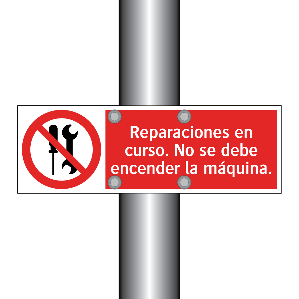 Reparaciones en curso. No se debe encender la máquina.