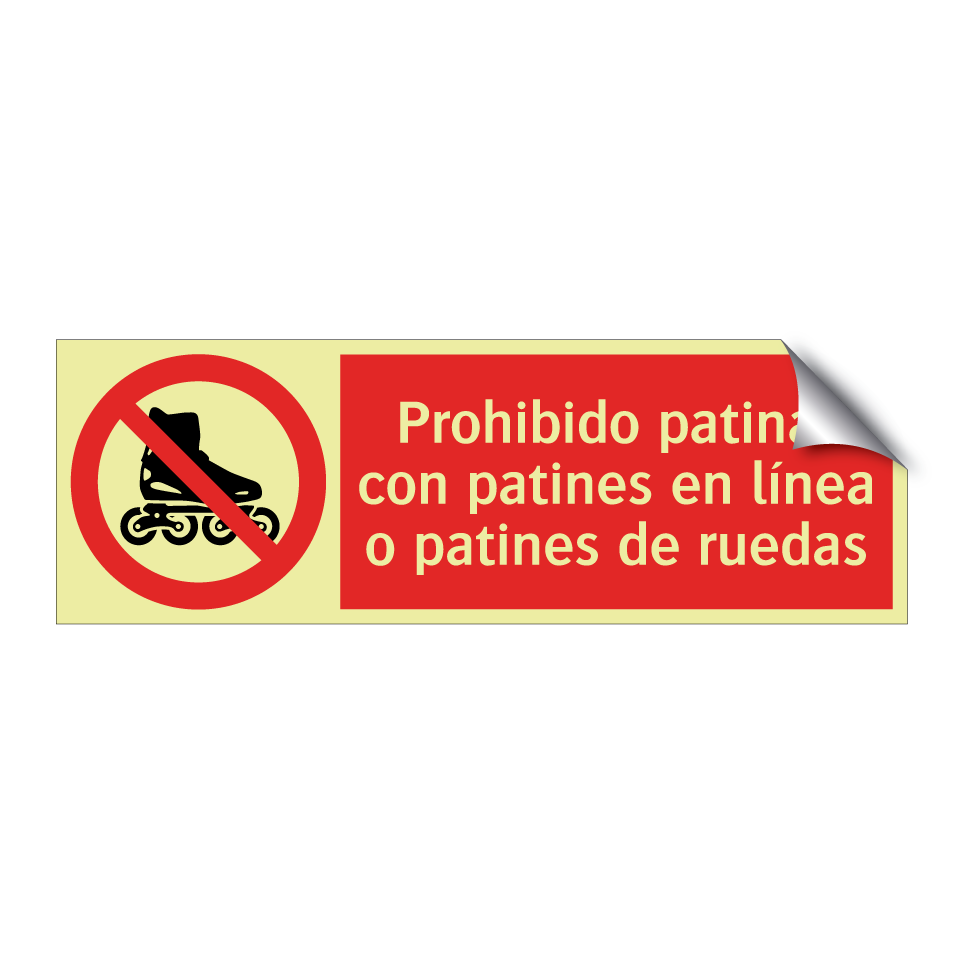 Prohibido patinar con patines en línea o patines de ruedas
