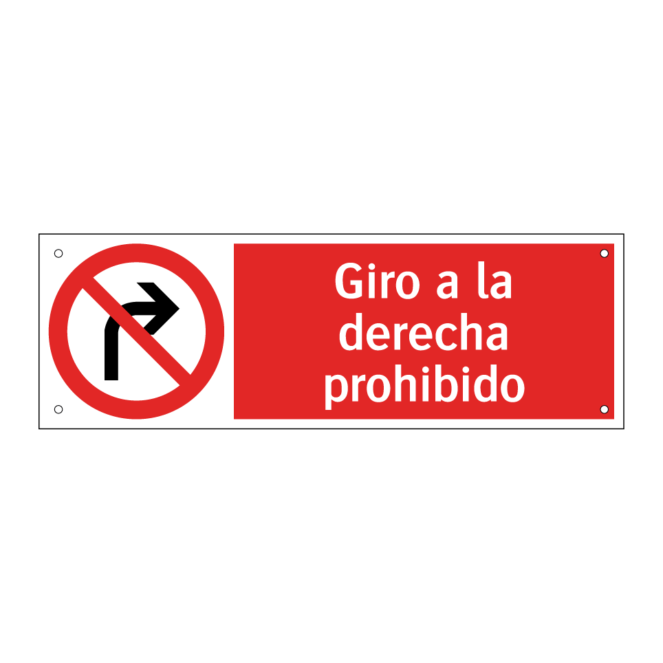 Giro a la derecha prohibido