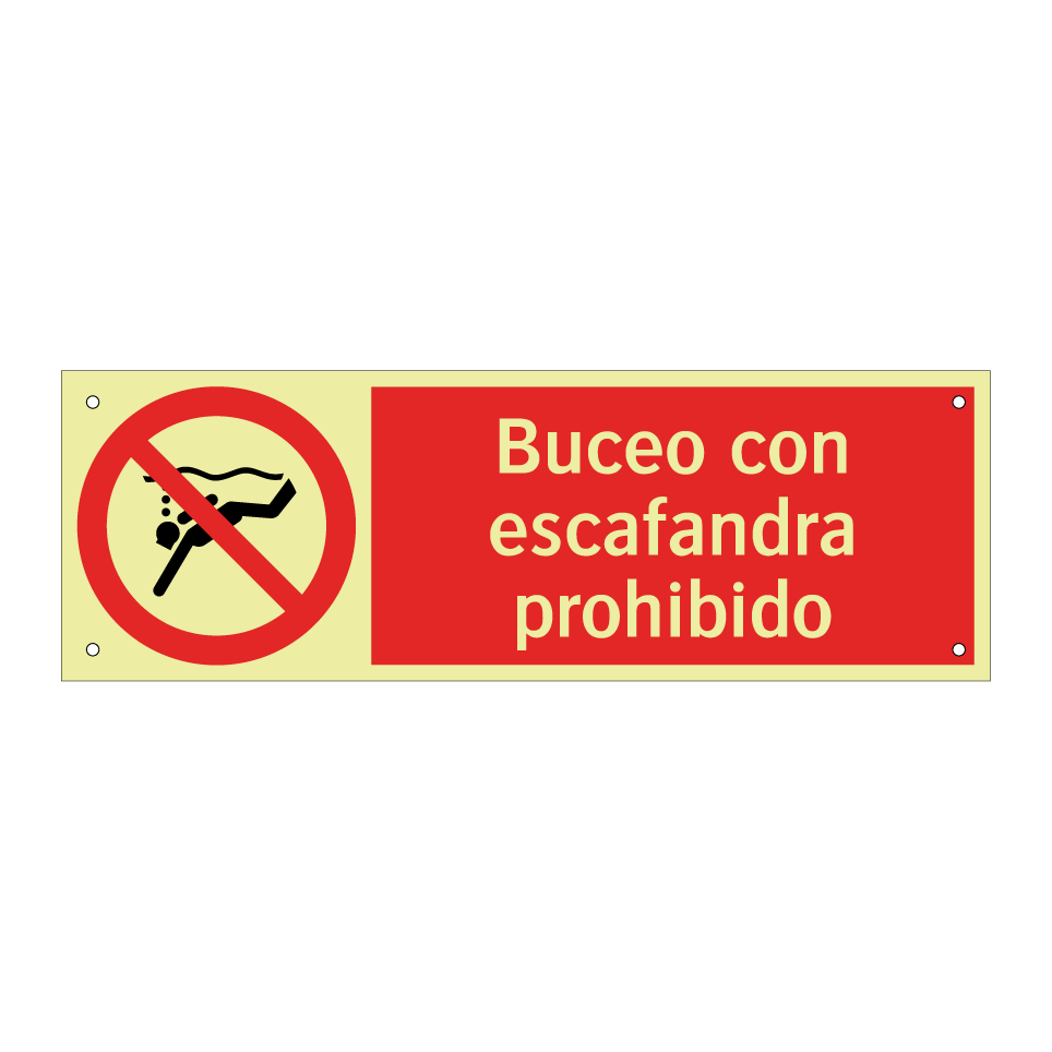 Buceo con escafandra prohibido