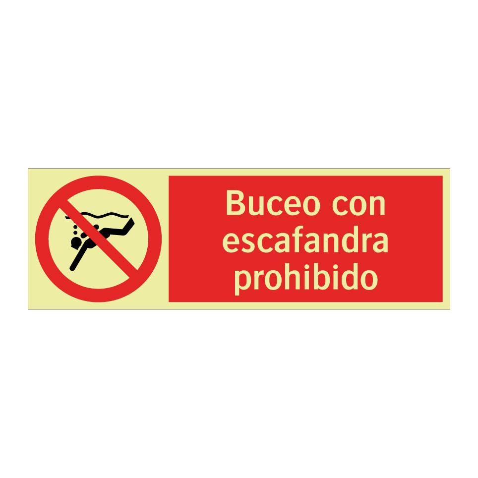 Buceo con escafandra prohibido