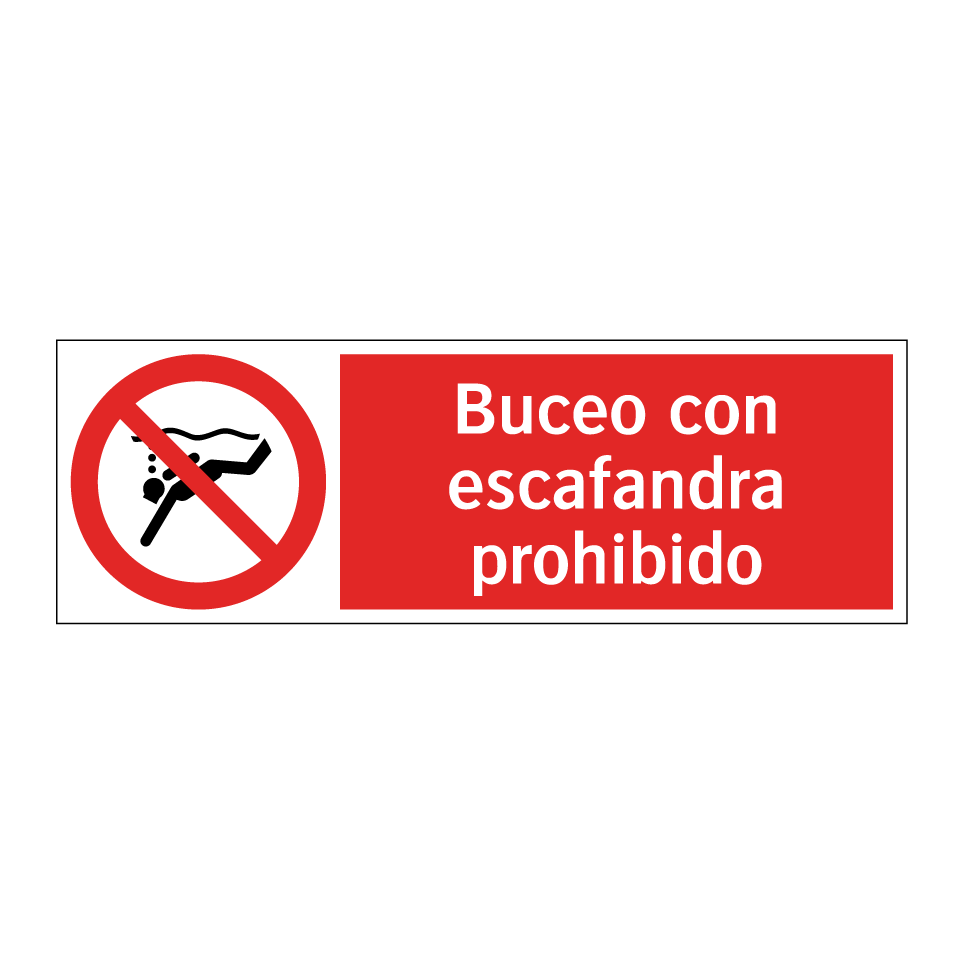 Buceo con escafandra prohibido