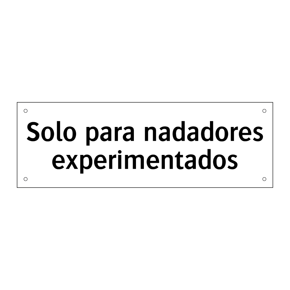 Solo para nadadores experimentados