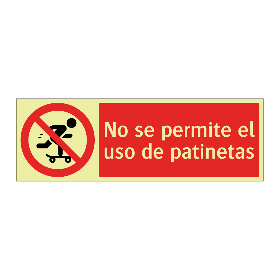 No se permite el uso de patinetas