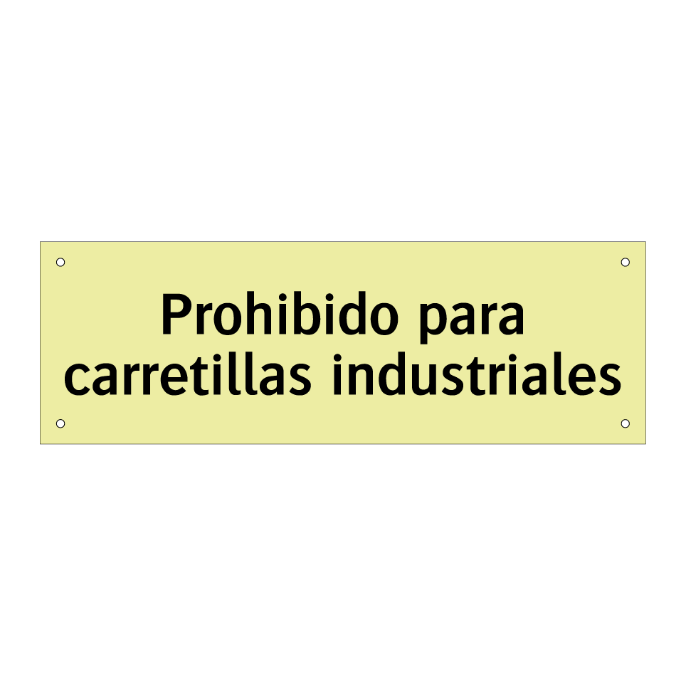 Prohibido para carretillas industriales