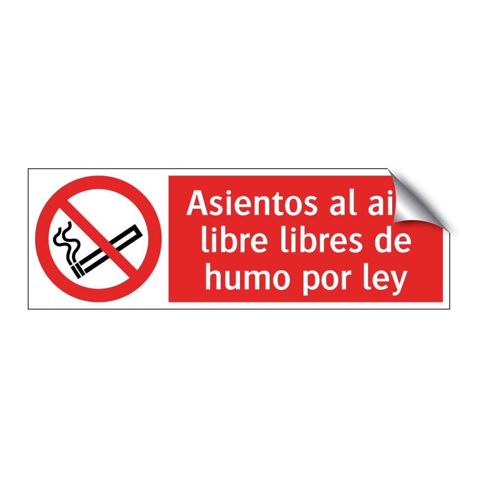 Asientos al aire libre libres de humo por ley