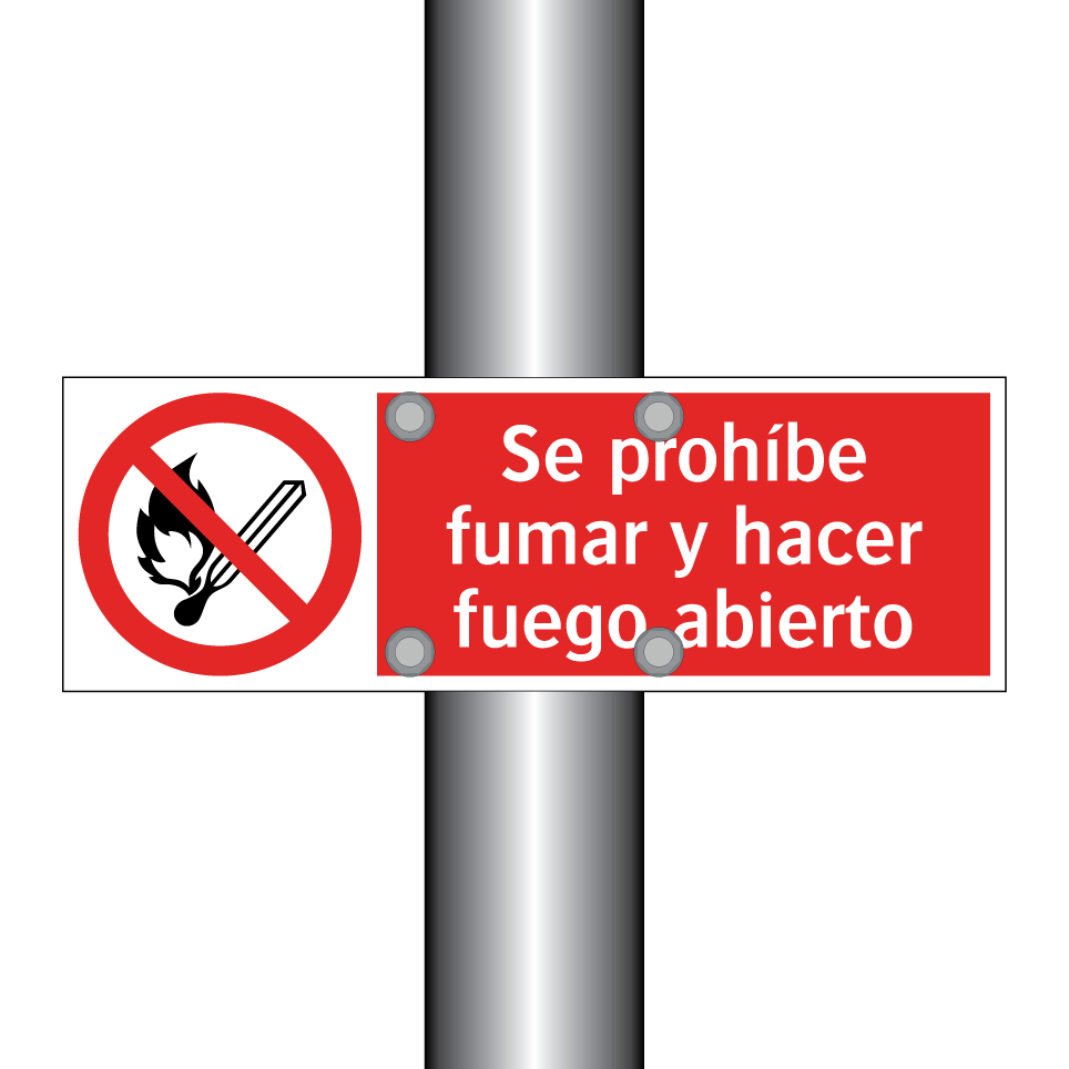 Se prohíbe fumar y hacer fuego abierto