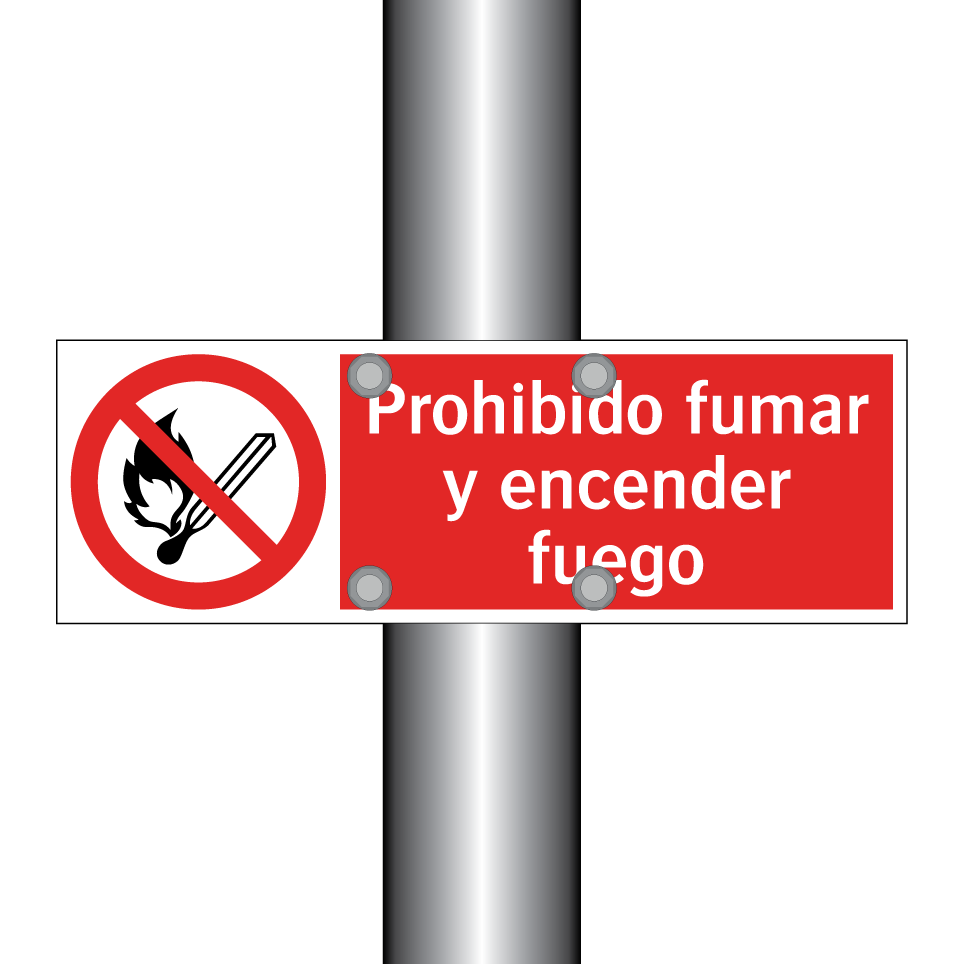 Prohibido fumar y encender fuego