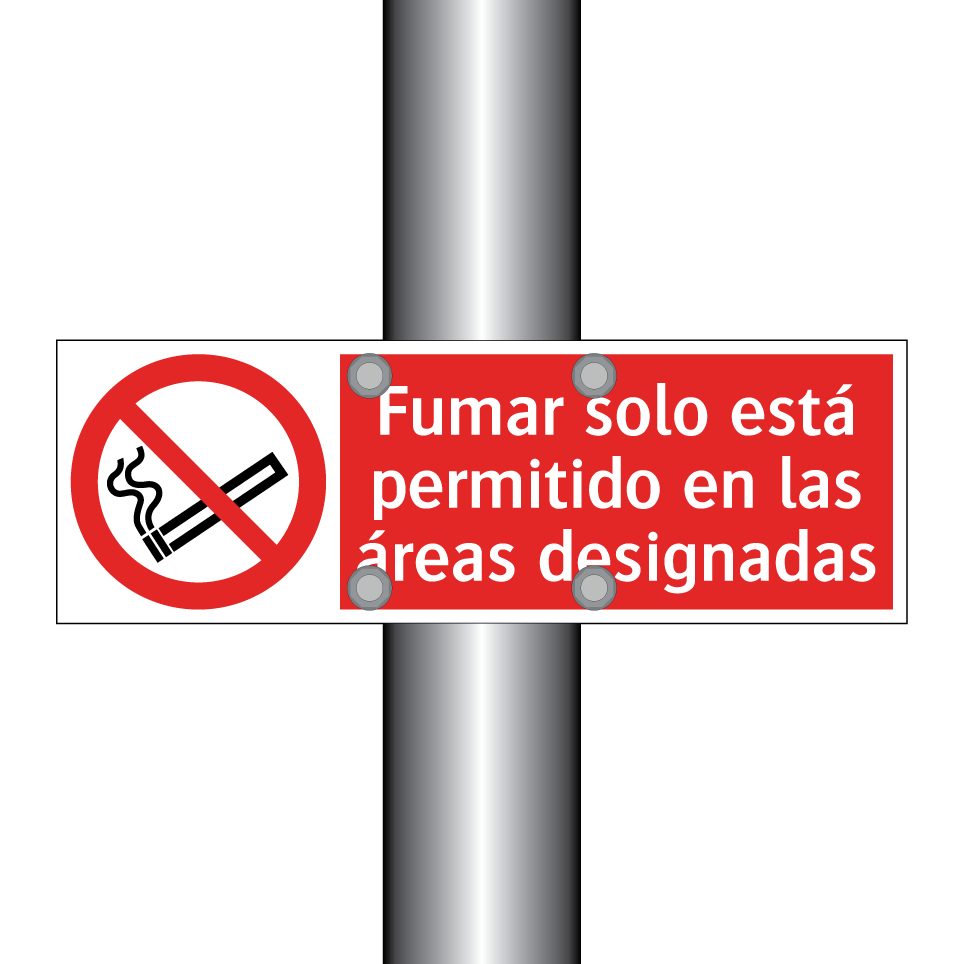 Fumar solo está permitido en las áreas designadas