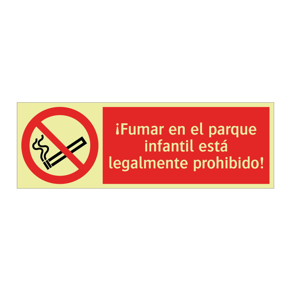 ¡Fumar en el parque infantil está legalmente prohibido!