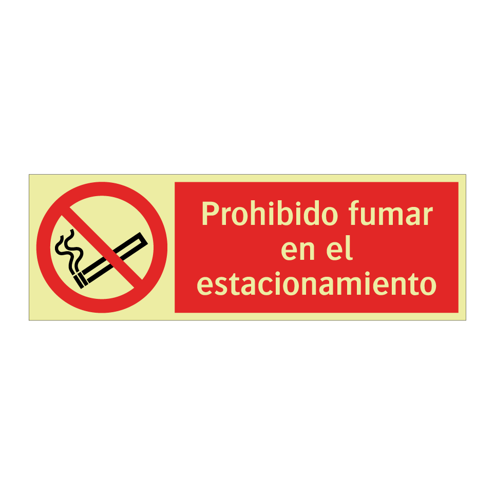 Prohibido fumar en el estacionamiento