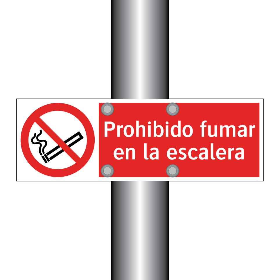 Prohibido fumar en la escalera