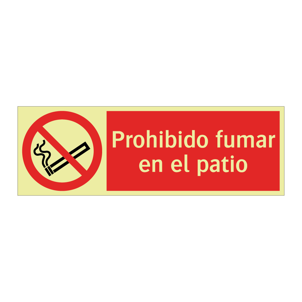 Prohibido fumar en el patio