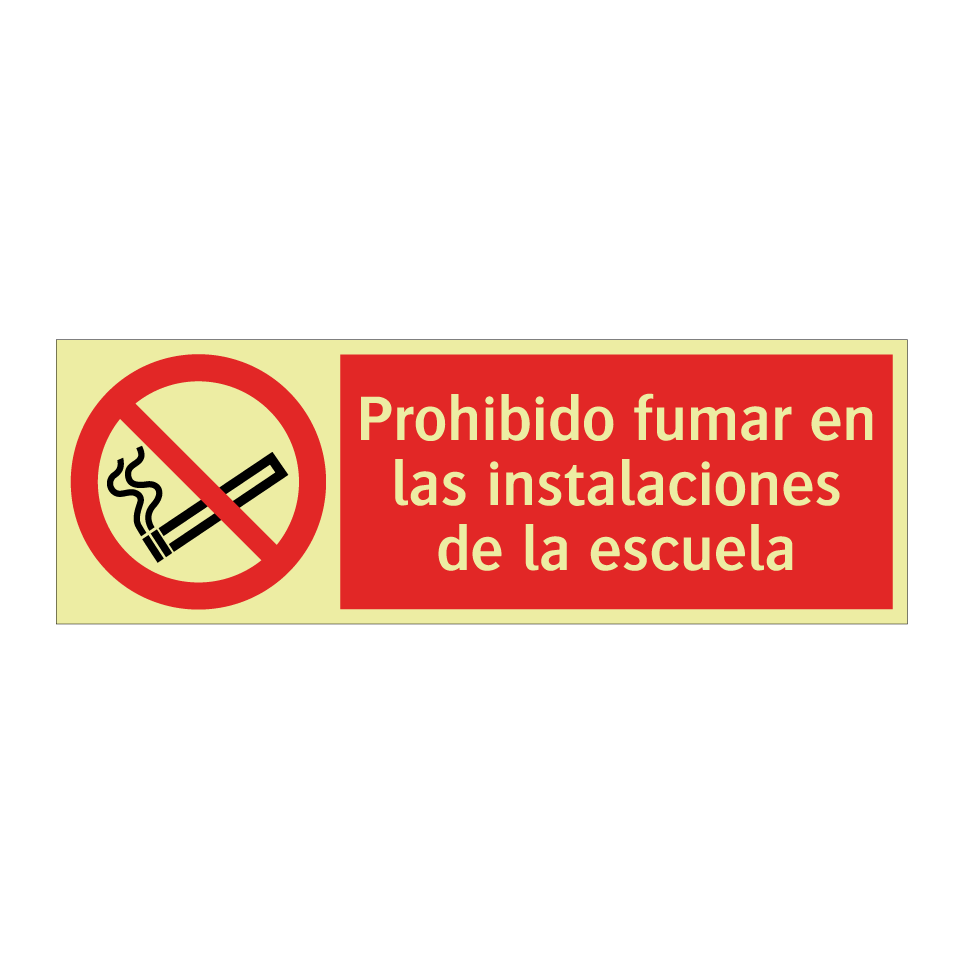 Prohibido fumar en las instalaciones de la escuela