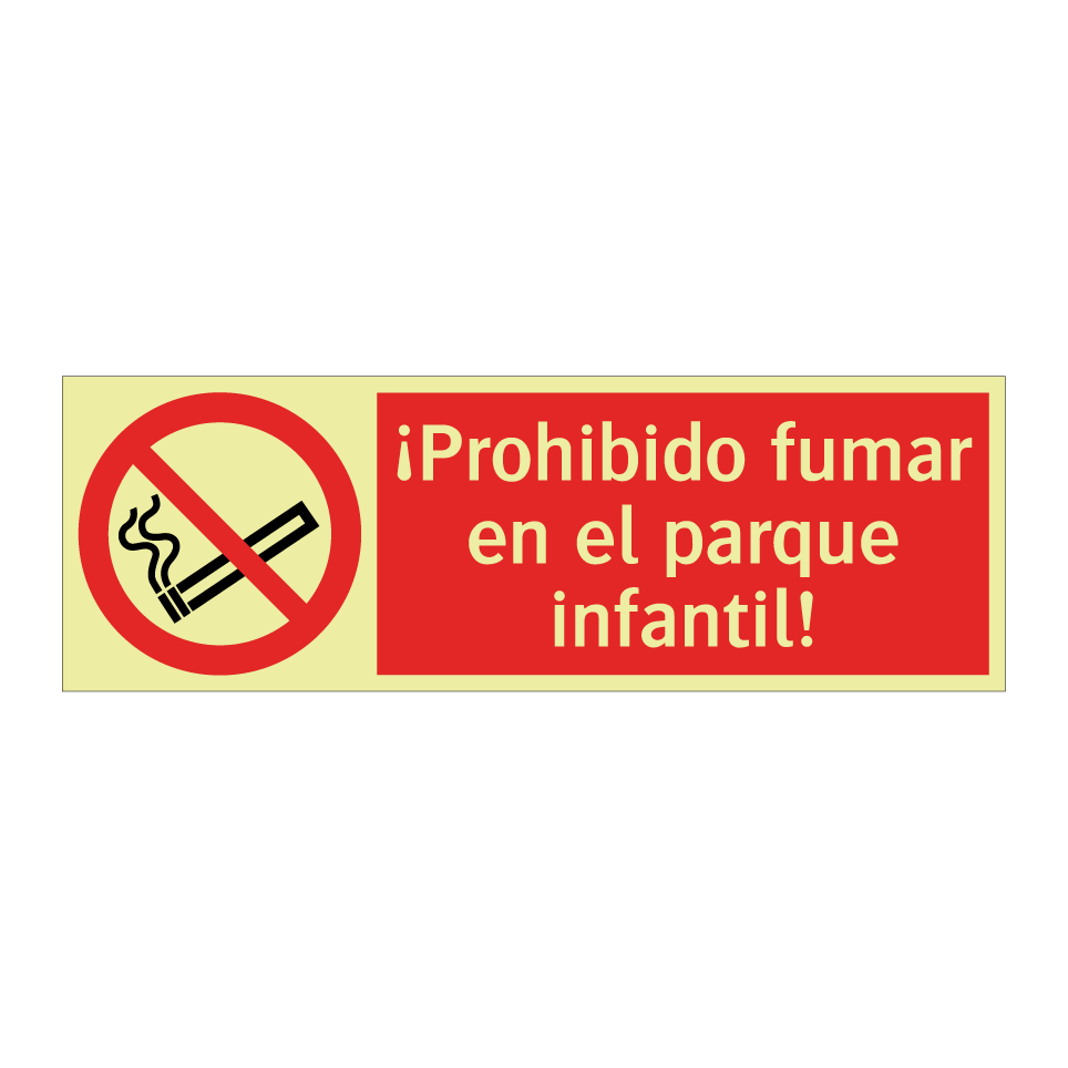 ¡Prohibido fumar en el parque infantil!