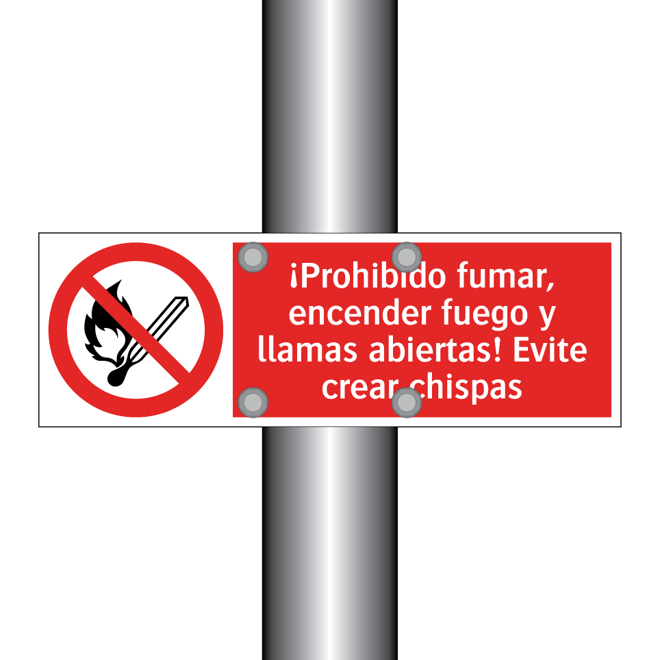 ¡Prohibido fumar, encender fuego y llamas abiertas! Evite crear chispas
