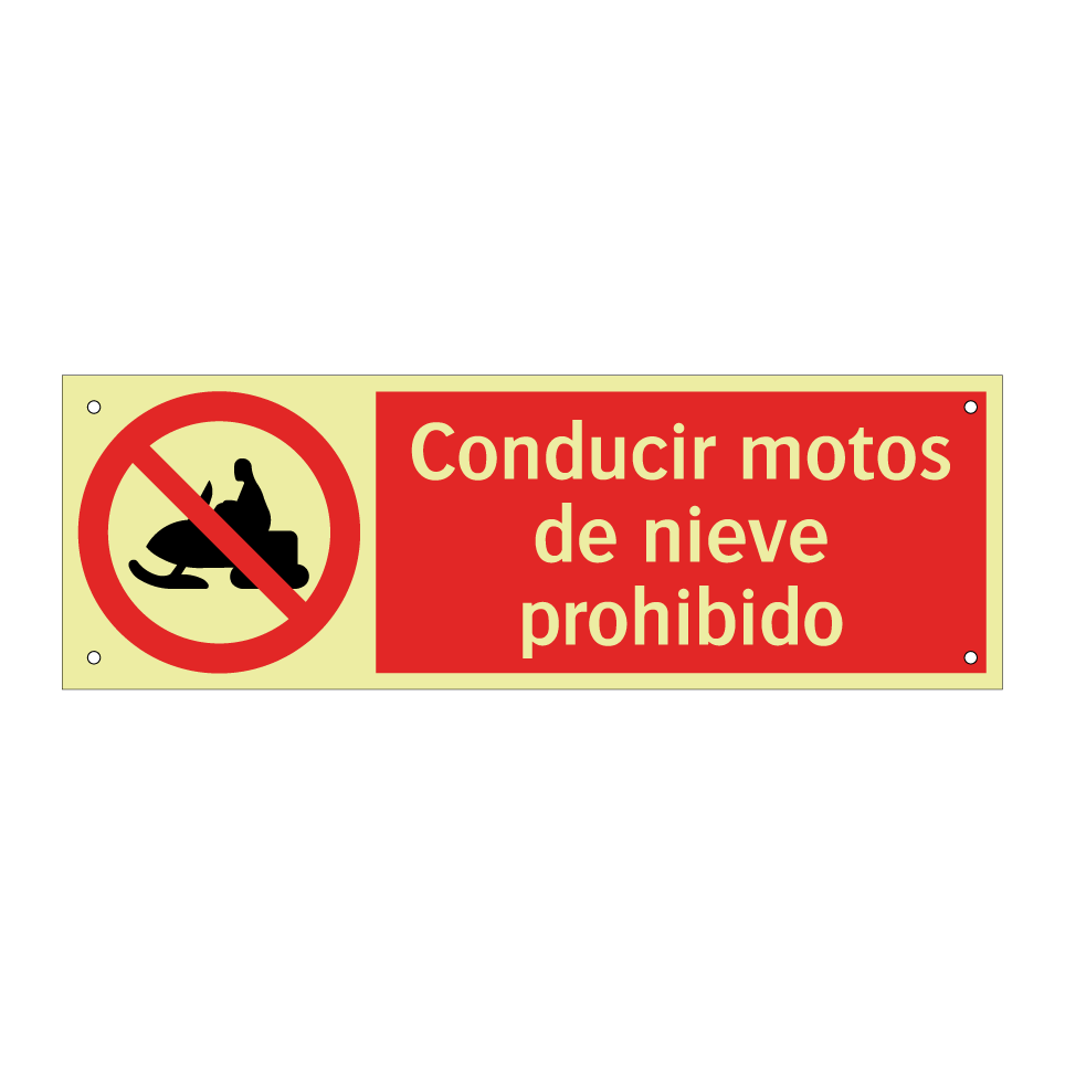 Conducir motos de nieve prohibido